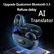 Q7 Smart Translation Earbuds Ear-hook Wireless TWS Real-time Translate 144 Multi-Language Headphones For Business