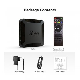 2022 X96Q smart tv box Android 10.0 Allwinner H313 Quad Core support 2.4G Wifi 1GB 8GB 2GB 16GB media player 4K ship from france X96Q