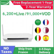 Leadcool Q9 QHDTV IPTV France Arabic French IPTV Box 4K Medai Player Amlogic S905W 1GB 8GB 2GB 16GB Android 9.0 Smart TV Set top Box With 1 Year QHDTV Code IPTV Subscription