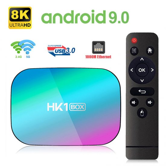 HK1BOX 8K Smart TV BOX Amlogic S905X3 4GB 128GB 64GB media player 2.4G&5Ghz Dual Wifi 1080P HK1 BOX Android 9.0 Set-top Box