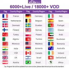 12 mois Atlas Pro IPTV Abonnement Sports Premium Français Code Xtream Appareils Android Smarters