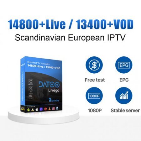 6 Months DATOO Livego World IPTV Subscription Europe Germany Belgium Sweden IPTV M3U List Spain Portugal IPTV Smarters pro Code