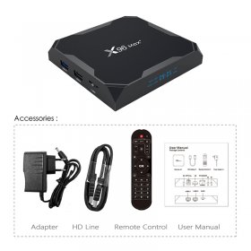 X96 Max Plus QHDTV IPTV France IPTV Box Android 9.0 Smart TV Box Amlogic S905X3 2.4G&5G Dual Wifi Bluetooth 4.1 8K Media Player Set top Boxes With 1 Year QHDTV Code IPTV Subscription