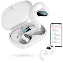 M8 Translating Headphones 144 Language Translator Bluetooth 5.3 Instant Voice Translation Device with APP, Noise Reduction,Touch Screen Translator Earphone