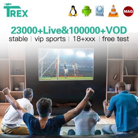 12 Months Trex IPTV Server Subscription Xxx m3u 23000+live 100000+vod for ios Firestick Smart Android TV